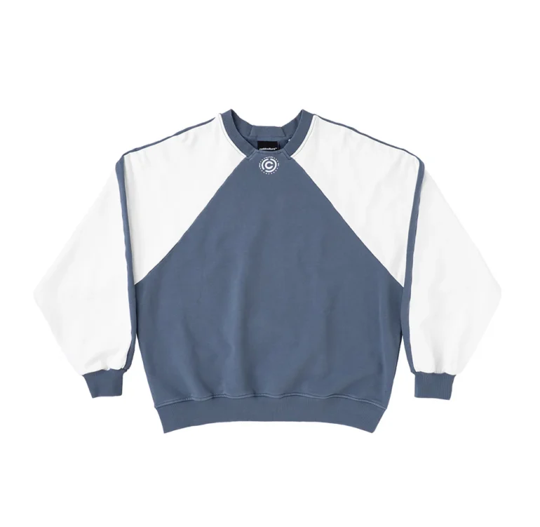 EQUIPMENT CREWNECK DARK BLUE AND WHITE