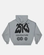 NUMBER PERSPECTIVE ZIP HOODIE MEDIUM GREY