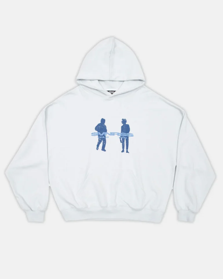SILHOUETTES HOODIE WHITE BLUE